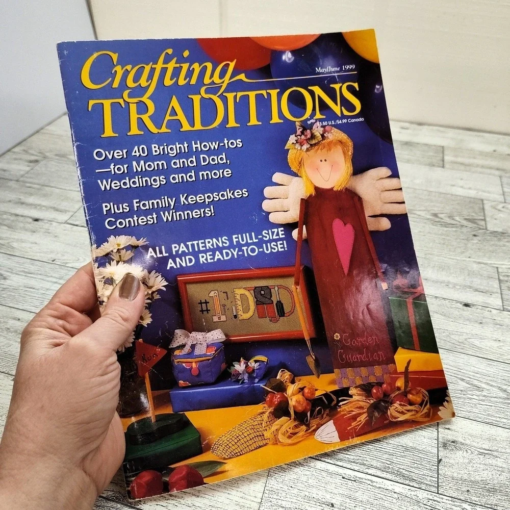 Crafting‎ Traditions May June 1999 Vintage Craft Magazine Patterns 90s Projects